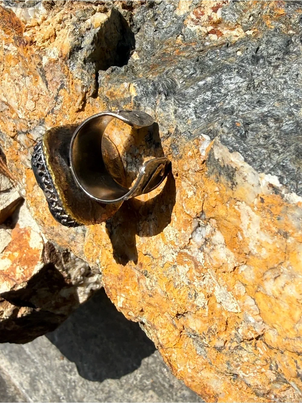 Womens White Druzy Stone Statement Ring - Erika Laureano design
